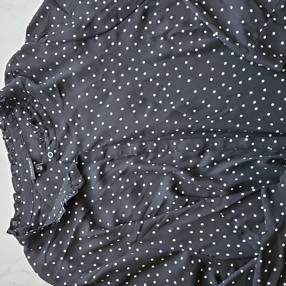 torrid Tops - Torrid Black and White Polka Dot Blouse 6